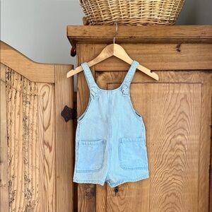 Zara | Striped Blue Striped Kids Overalls